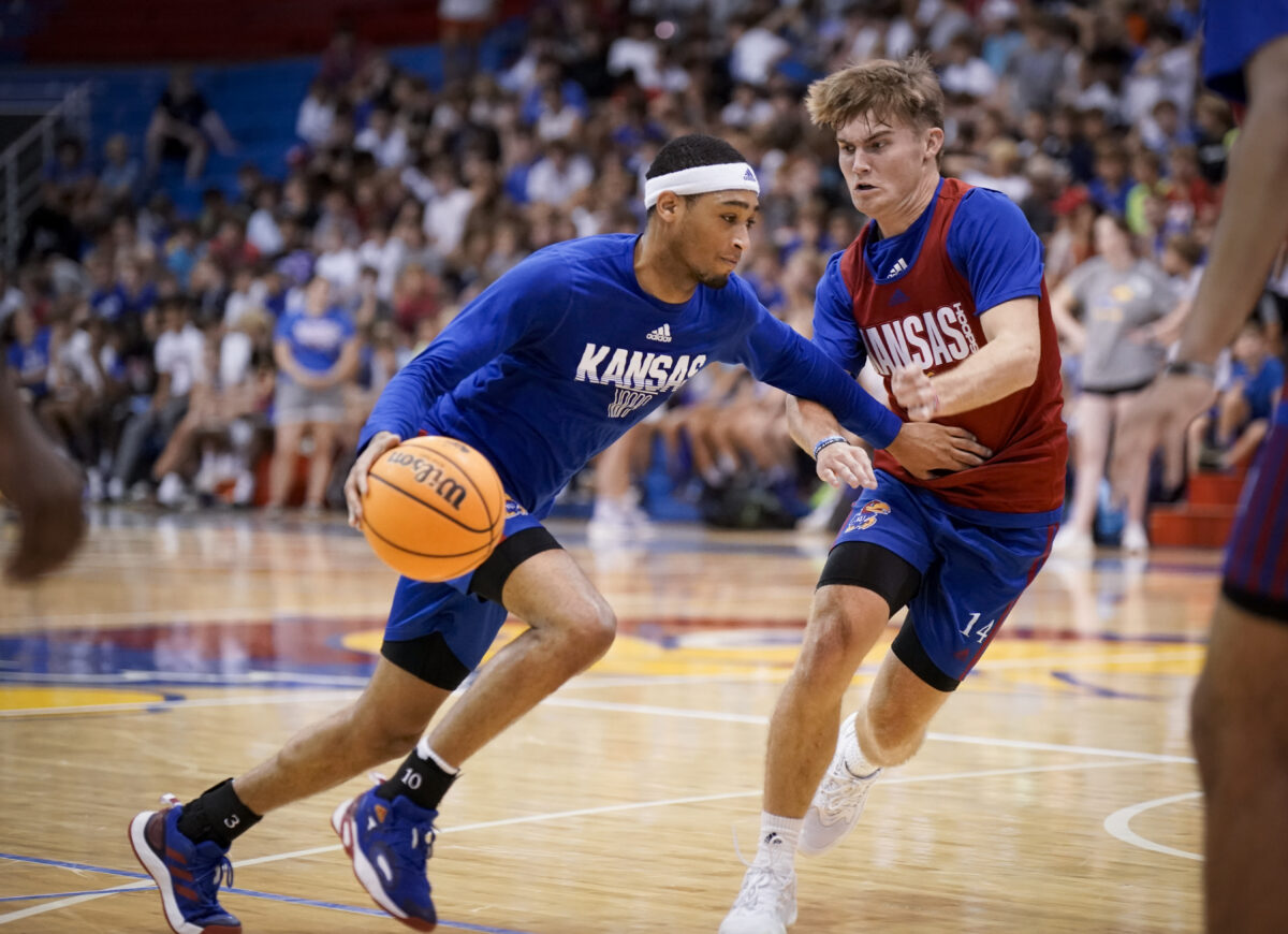 Photo Gallery Bill Self basketball camp scrimmage KU Sports